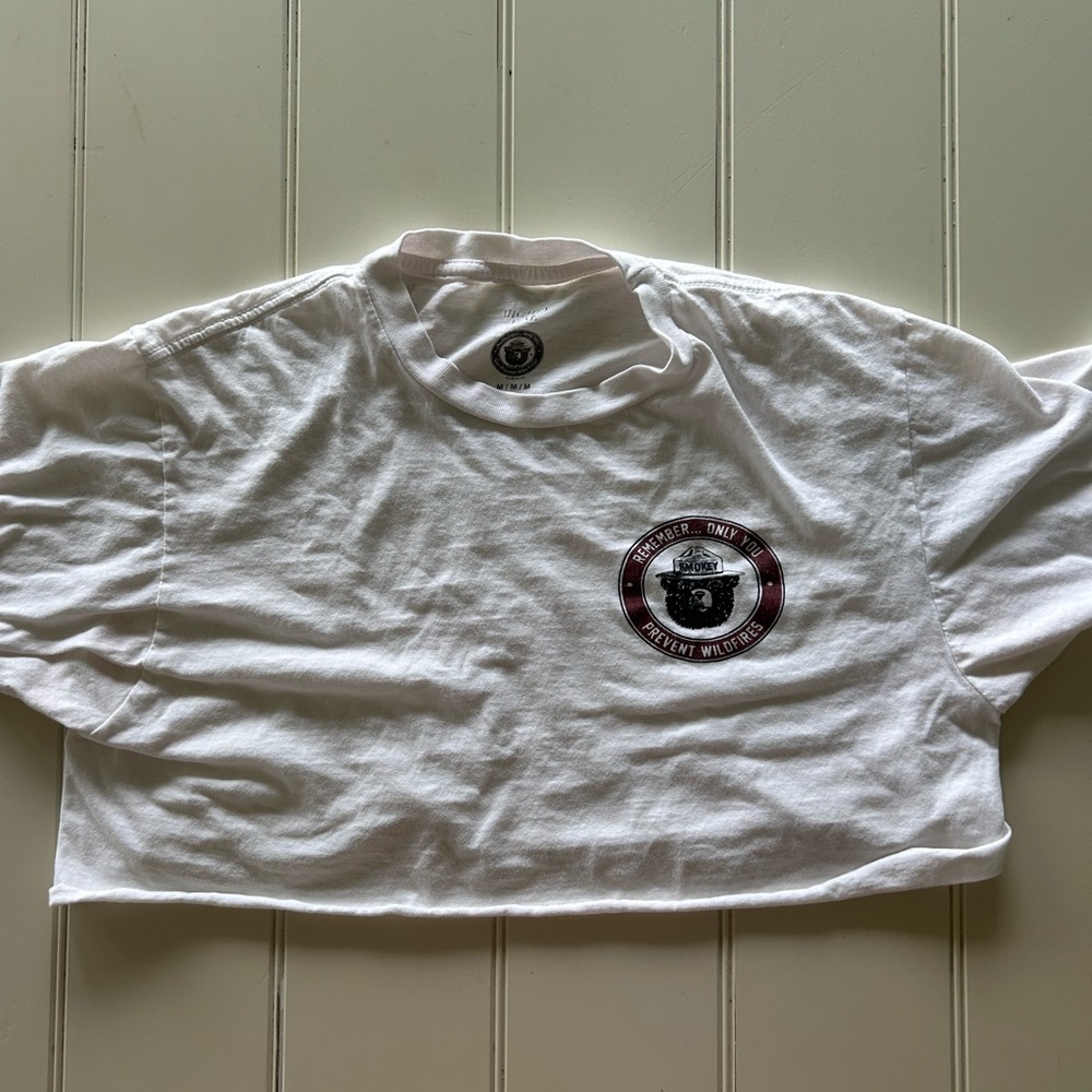Mighty Fine White T-Shirt with Black Logo